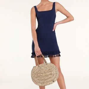 Lulus blue tassel dress